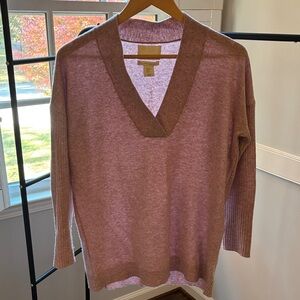 Cynthia Rowley Cashmere V-Neck Sweater - Light Purple